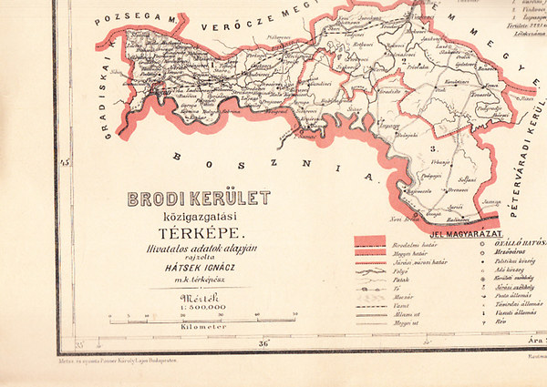 Htsek Igncz - Brodi kerlet kzigazgatsi trkpe