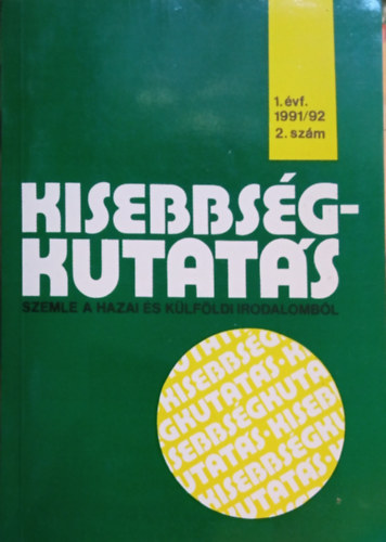 Cholnoky Gyz (szerk.) - Kisebbsgkutats 1. vf. 1991/92 2. szm