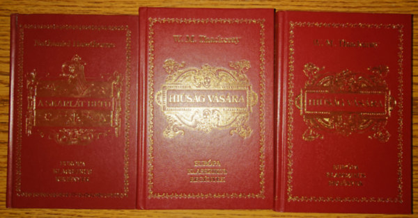 Nathaniel Hawthorne, William Makepeace Thackeray - 3 kötet az Európa Klasszikus Regények című sorozatból: A skarlát betű, Hiúság vására I-II.