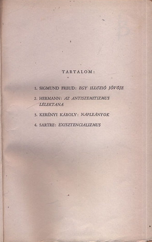Sigmund Freud; Hermann; Kerényi Károly; Sarte - A gondolat mesterei (4 mű)