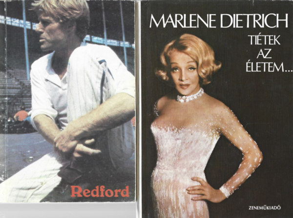 2 db könyv, Szentgyörgyi Rita: Redford, Marlene Dietrich: Tiétek az életem...