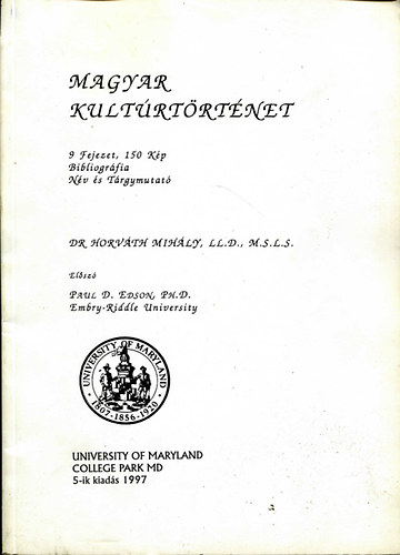 Dr. Horvth  Mihly - Magyar kultrtrtnet