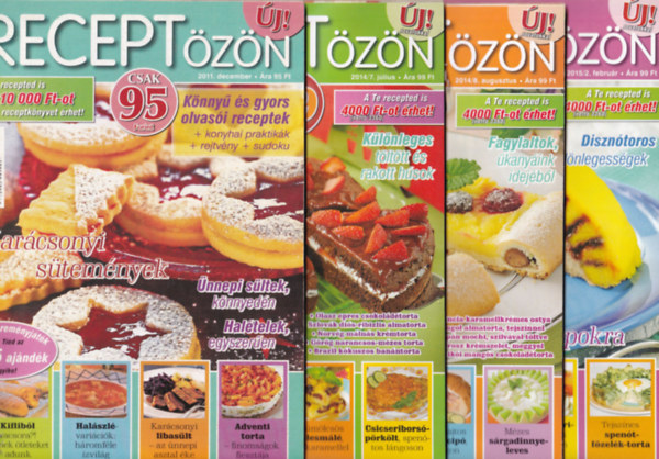 Recept�z�n 2011/12, 2014/7-8, 2015/2-10, 2017/1-3. sz�mok.