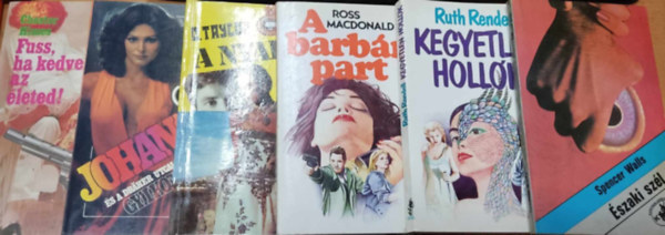 Ruth Rendell, Ross MacDonald, Don Taylor, Spencer Walls, C. C. Kicker, Chester Himes - 6 db klfldi krimi:  A barbr part; A nyakk; szaki szl; Fuss, ha kedves az leted!; Johanna s a Draher utcai gyilkossg; Kegyetlen hollk