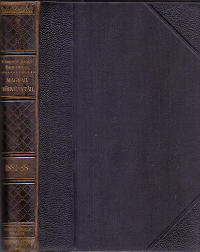 Dr. Mrkus Dezs (szerk.) - Corpus Juris Hungarici - Magyar Trvnytr - 1887-1888. vi trvnyczikkek