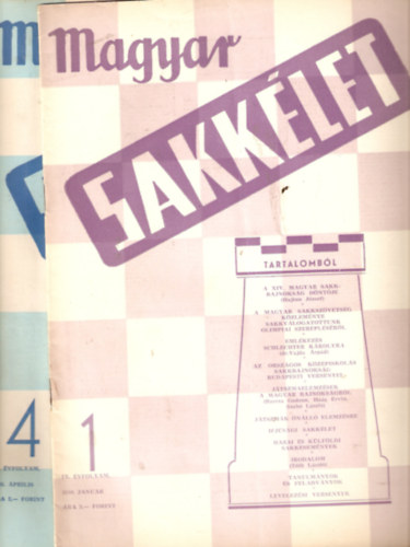 Magyar Sakklet IX. vfolyam 1, 4-6, 12. szmok