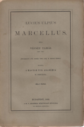 V�csey Tam�s - Lucius Ulpius Marcellus