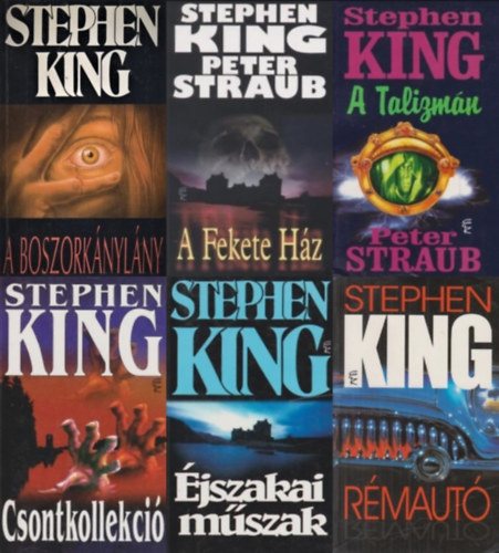 Stephen King, Stephen King - Peter Straub - 6 db Stephen King horror: A Talizmn + A Fekete Hz + Rmaut + jszakai mszak + A boszorknylny + Csontkollekci