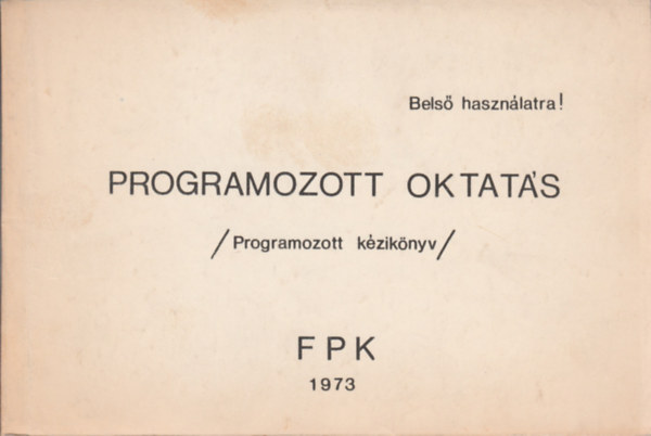 Programozott oktat�s