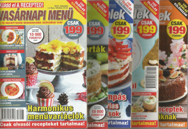 5 db Kldd el A RECEPTED! 100 oldalas klnszm fzet, 2018. 1-5.