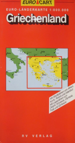 Griechenland Euro-Landerkarte 1:800 000