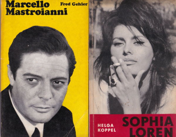 Fred Gehler, Helga Koppel - 2 db német filmszínész könyv ( együtt ) 1. Sophia Loren, 2. Marcello Mastroianni