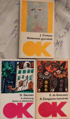 E. de Goncourt, D. Garnett, J. Cocteau - Olcsó könyvtár könyvcsomag 3 db