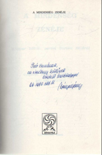 Bényei József - A mindenség zenéje - Magyar költők versei Bartók Béláról