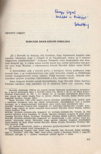 N�meth J�zsef - Horv�th �d�m k�lt�i indul�sa- dedik�lt k�l�nlenyomat