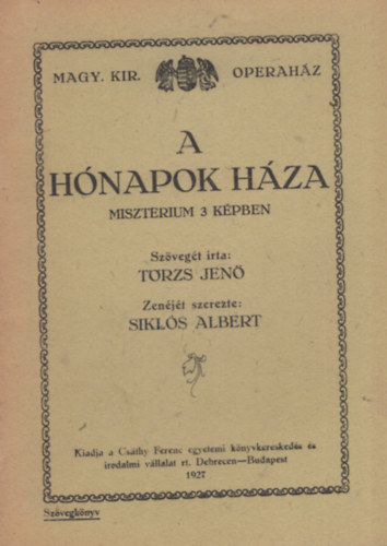 Törzs Jenő - A hónapok háza - Miszterium 3 képben