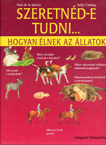 Cutting, Sally; Delaiglesia, Saro - Szeretnd-e tudni... Hogyan lnek az llatok