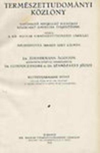 Dr. Zimmermann goston - Termszettudomnyi kzlny 1942