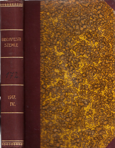 Voinovich G�za (szerk.) - Budapesti szemle 172. (490., 491., 492. sz�m)