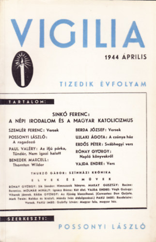Possonyi Lszl (szerk.) - Vigilia 1994 prilis (X. vf.)