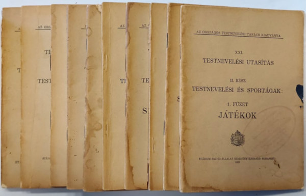 XXI. Testnevelsi utasts  II. rsz- Testnevelsi s sportgak 1., 2., 3., 4., 5. 6-A., 6-B., 7., 8., 10. (1926)