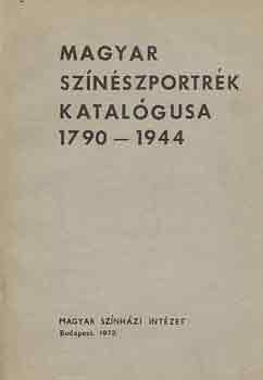 Cenner Mih�ly - Magyar sz�n�szportr�k katal�gusa 1790-1944