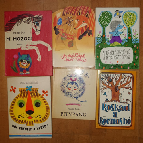 Pkolitz Istvn, Sz. Marsak, Mezei va - 6 klasszikus meseknyv/-fzetA szllst kr rka, : A nagyhatalm sndiszn, Pitypang, Roskad a kormos h, Hol ebdelt a verb?, Mi mozog?