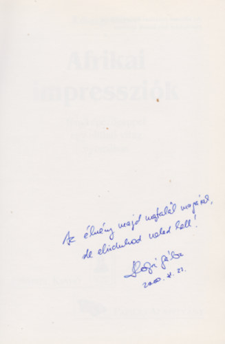 Kszegi Gbor - Afrikai impresszik