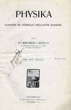 Dr. Rhorer Lszl - Physika