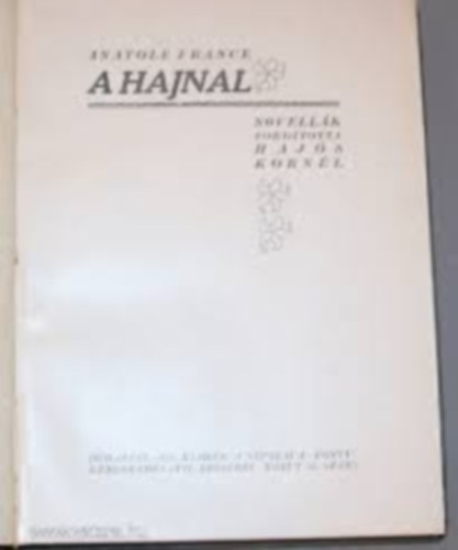 Anatole France - A hajnal (novellák)