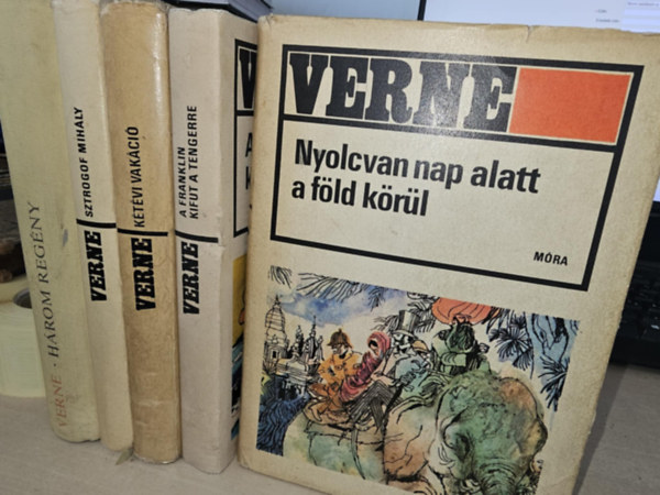 Verne Gyula, Verne Jules - 5db Verne ktet, KNYVMENT AJNLAT: A bgum 500 millija- Hdt Robur- A vilg ura+ Sztrogof Mihly+ Ktvi vakci+ A Franklin kifut a tengerre+ Nyolcvan nap alatt a Fld krl