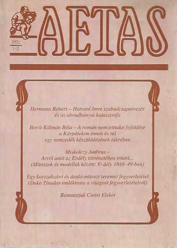 Pelyach Istvn (szerk.) - Aetas - Trtnettudomnyi Folyirat (1992-1-2)