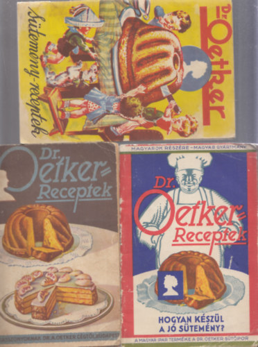 3 db. Dr. Oetker receptes f�zet