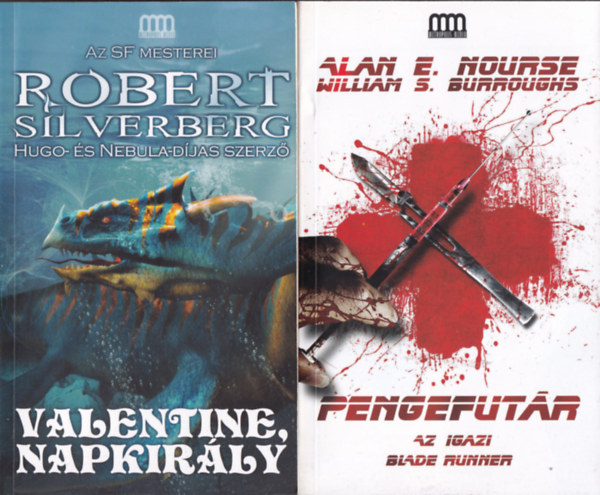 Robert Silvenberg, Alan E. Nourse, William S. Burroughs - 2 db. Galaktika fantasztikus knyvek (Valentine, Napkirly + Pengefutr)