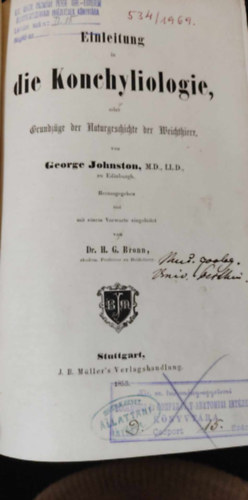 Eduard Strasburger - Einleitung in die Konchyliologie: Oder Grundzge der Naturgeschichte der Weichthiere (A Botanikai Gyakorlat: tmutat a mikroszkopikus botanika nll tanulshoz nmet nyelven)