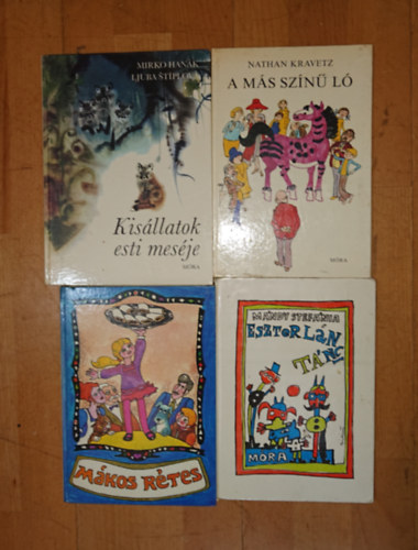 M�ndy Stef�nia, Han�k, Mirko-St�plov�, Ljuba, Nathan Kravetz - 4 kedves gyerekk�nyv: M�kos r�tes, Eszterl�nc, Esztert�nc, Kis �llatok esti mes�je, A m�s sz�n� l�