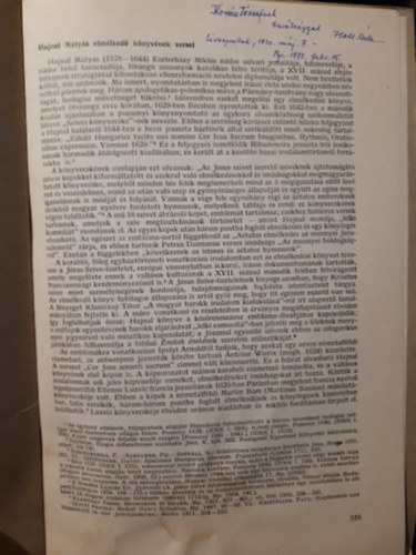 Holl Béla - Hajnal Mátyás elmélkedő könyvének versei- Dedikált - Különlenyomat