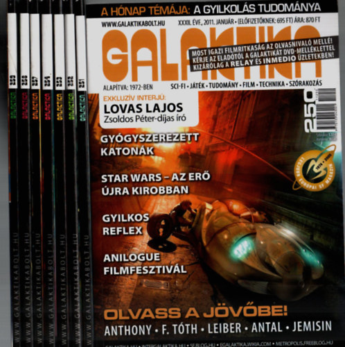 Kuczka Pter (szerk.) - Galaktika 250. lapszm. (janur) - 261. lapszm. (december) - (8 db) - a 255, 256, 260, 261. lapszm hinyzik!!!