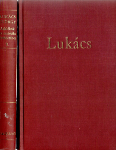 LUKCS GYRGY - Adalkok az eszttika trtnethez I-II.