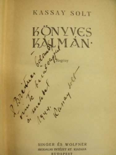 Kassay Solt - Knyves Klmn