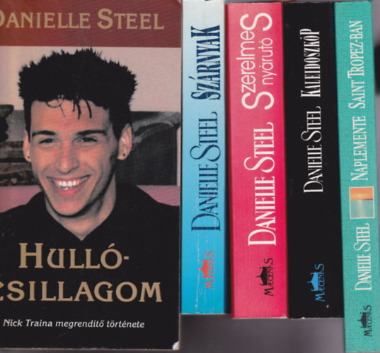 Danielle Steel - 11 db D. Steel kötet: Szerelmem Hollywood + A csók + Kalandvágy + Isabella + Családi album + A cár balerinája + Szárnyak + Szerelmes nyárutó + Kaleidoszkóp + Naplemente Saint Tropezben + Hulló csillagom