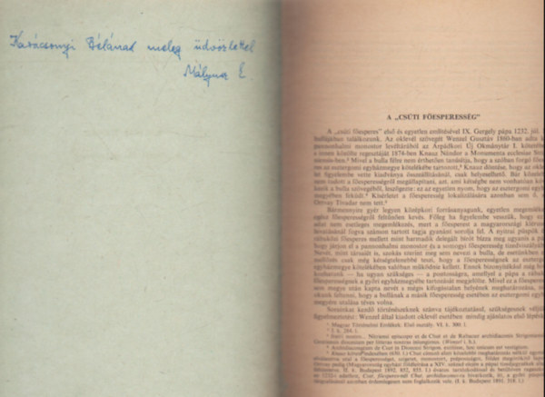 M�lyusz Elem�r - A "cs�ti f�esperess�g " - K�l�nlenyomat - Dedik�lt