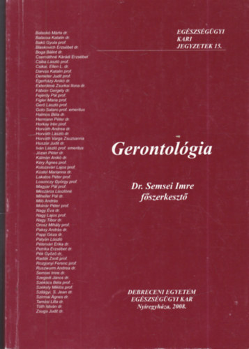 Dr. Semsei Imre (szerk.) - Gerontol�gia