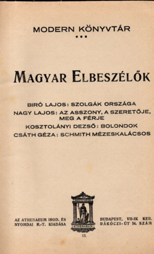 B�r� Lajos - Szolg�k orsz�ga