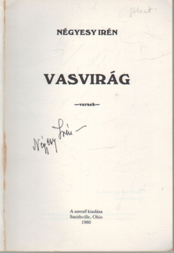 Ngyesy Irn - Vasvirg-versek