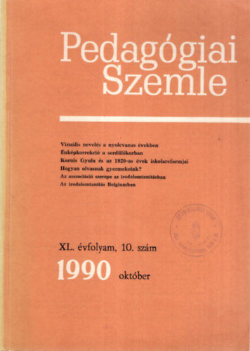 Schttler Tams, Balogh Lszl (szerk.) - Pedaggiai Szemle 1990. oktber XL. vf. 10. szm , j Pedaggiai Szemle '911/6 ( 2 db egytt )
