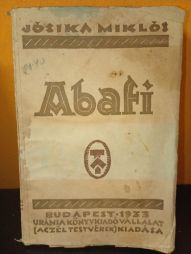 J�sika Mikl�s - Abafi - 1933-as kiad�s