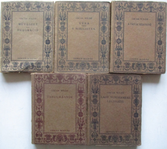 Oscar Wilde - 5 db Oscar WIlde (Tanulmányok, Windermere legyezője, Művészet és dekoráció II., Vera vagy a nihilisták, A páduai hercegnő)