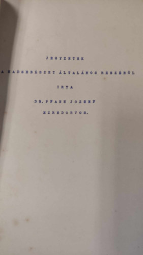 Dr. Pfann Jzsef - Jegyzetek a hadsebszet ltalnos rszbl