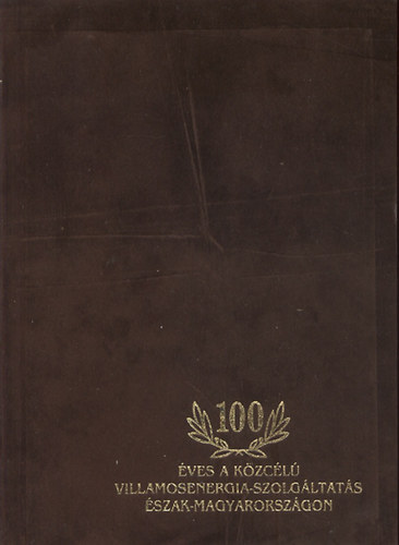 Beszteri J�zsef - 100 �ves a k�zc�l� villamosenergiai-szolg�ltat�s �szak-Magyarorsz�gon 1894-1994